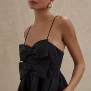 Sachin & Babi Sloane Taffeta Double-Bow Pleated Midi Dress , Size 4 (Worn once!)